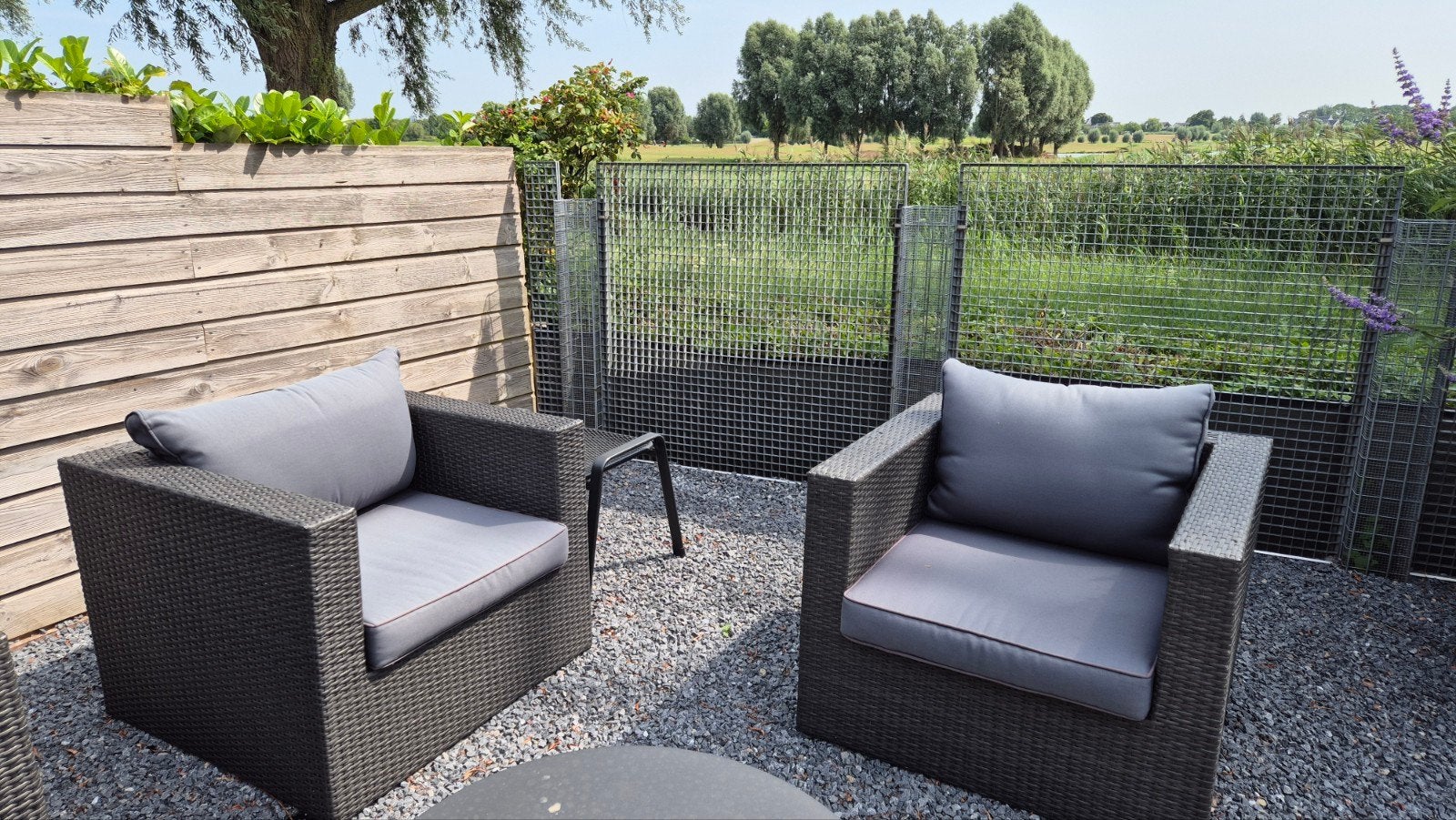 Wicker Loungestoelen  2 stuks incl. kussens, Gebruikt, Loungeset, Wicker, Stoel