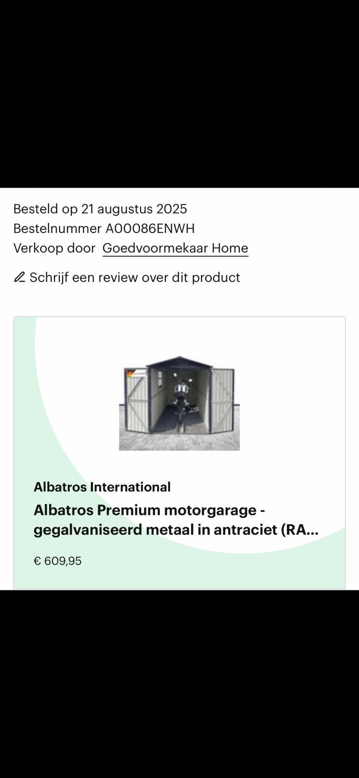 Albatros premium motor garage, Eén persoon, Cadeaubon