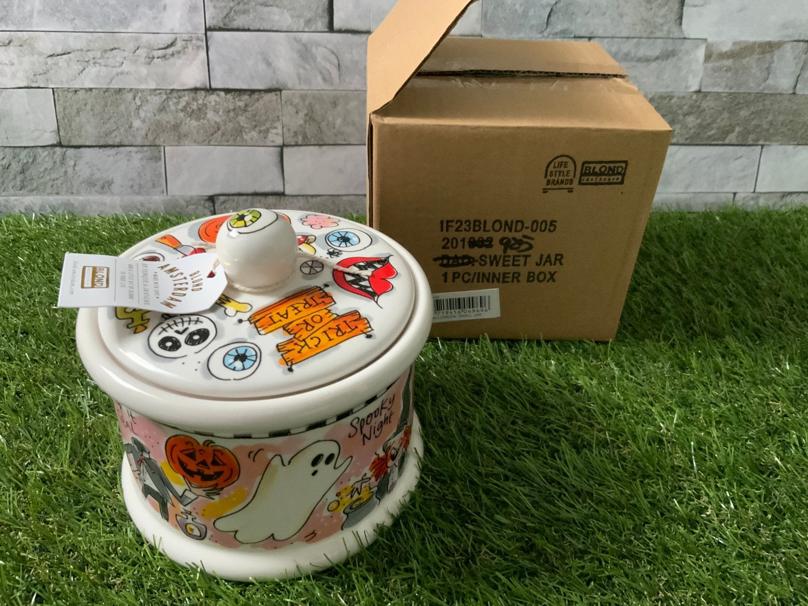 Blond Amsterdam Halloween snoeppot, Ophalen of Verzenden, Zo goed als nieuw, Aardewerk