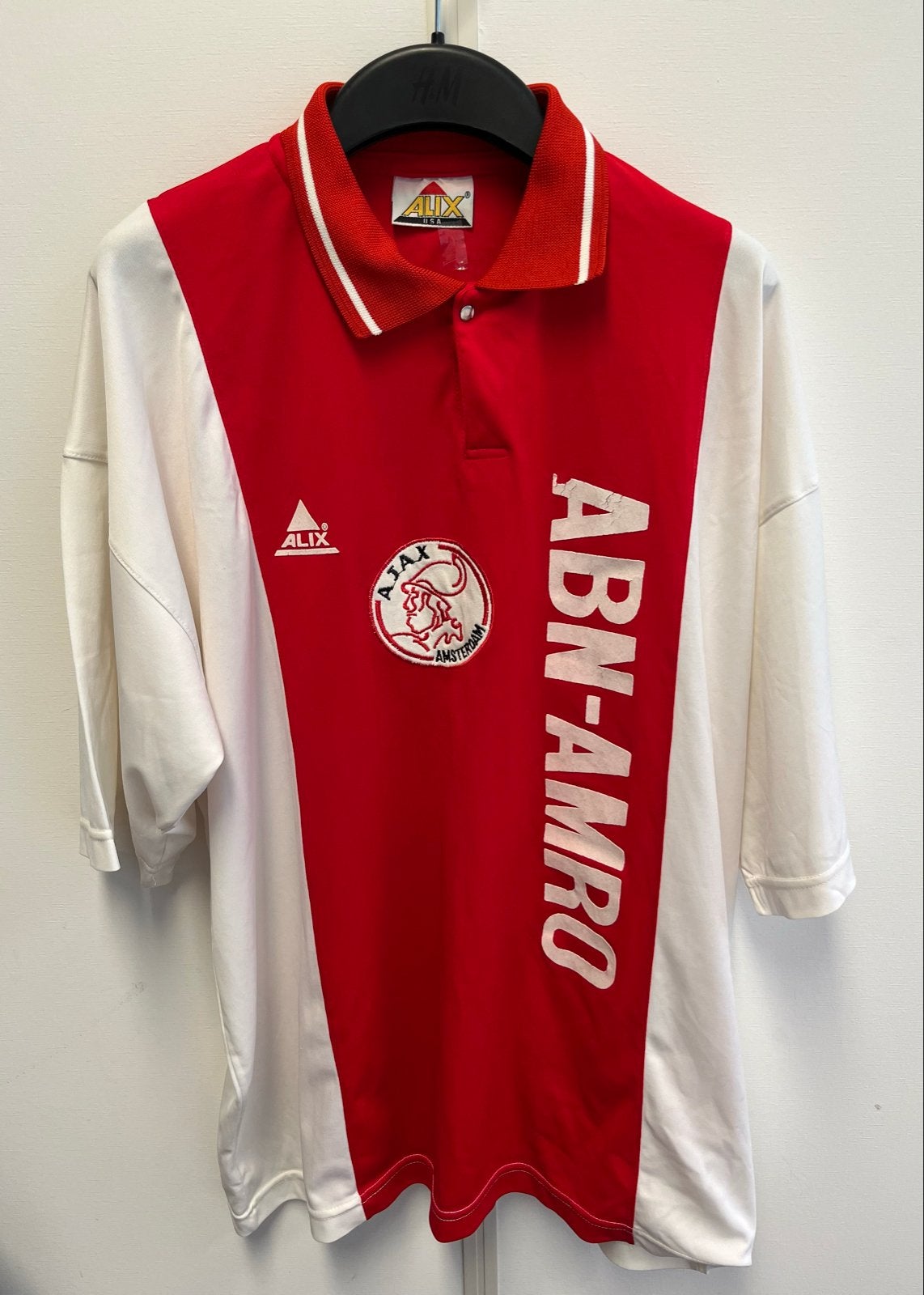 Vintage Ajax Thuis Shirt ABN-AMRO - Maat XL, Sport en Fitness, Maat XL, Ophalen of Verzenden, Gebruikt, Shirt