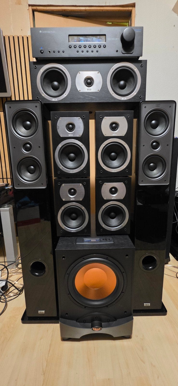 Complete Home Cinema Set Heco / Klipsch / Cambridge Audio, Audio, Tv en Foto, Ophalen, Subwoofer, Overige merken