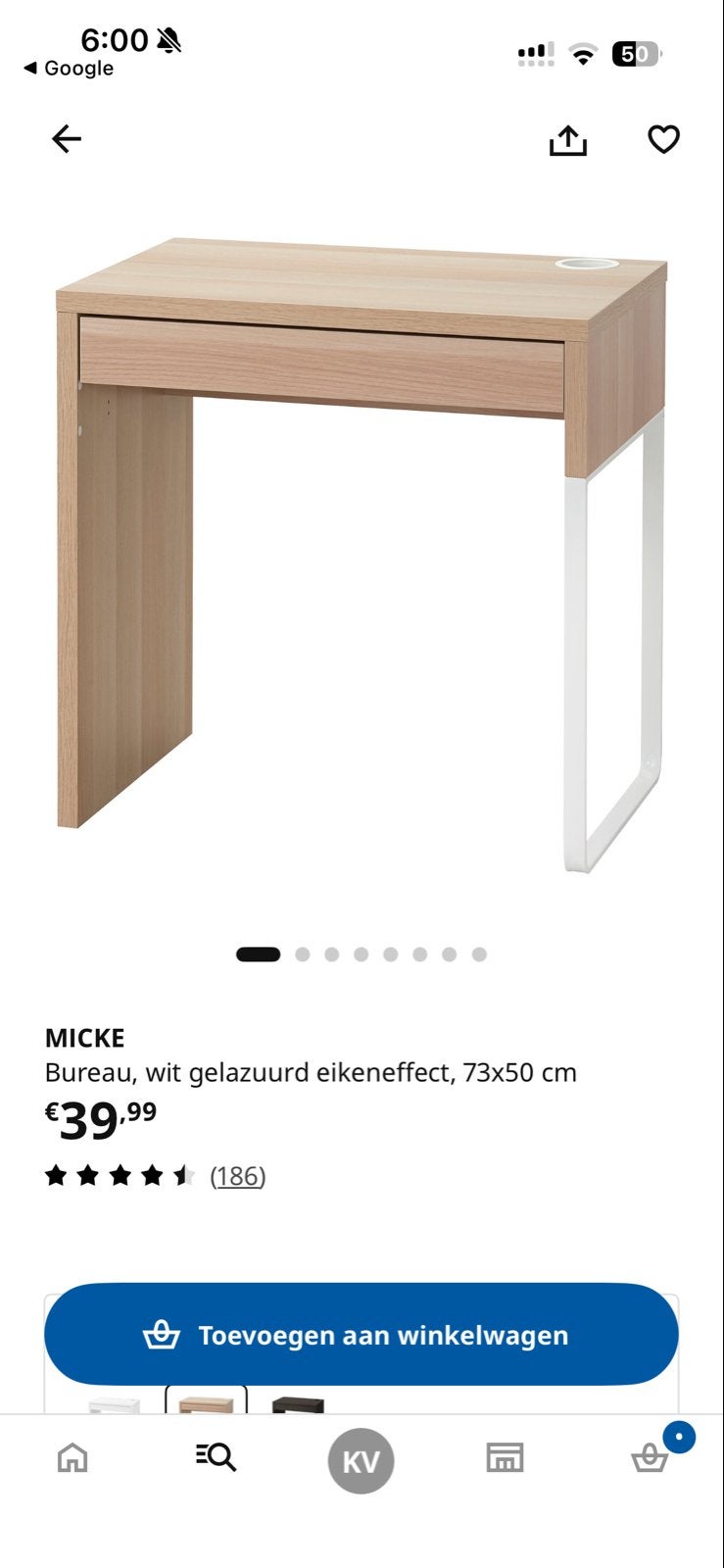IKEA Micke bureau in goede staat - Gratis af te halen, Ophalen, Met lades, Spaanplaat of MDF, Zo goed als nieuw