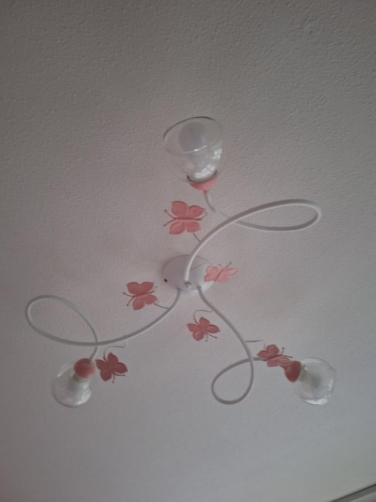Hanglamp  vlinder - Roze kinderkamer verlichting, Ophalen, Gebruikt, Kinderkamer, Vlinder, Speels, Minder dan 50 cm