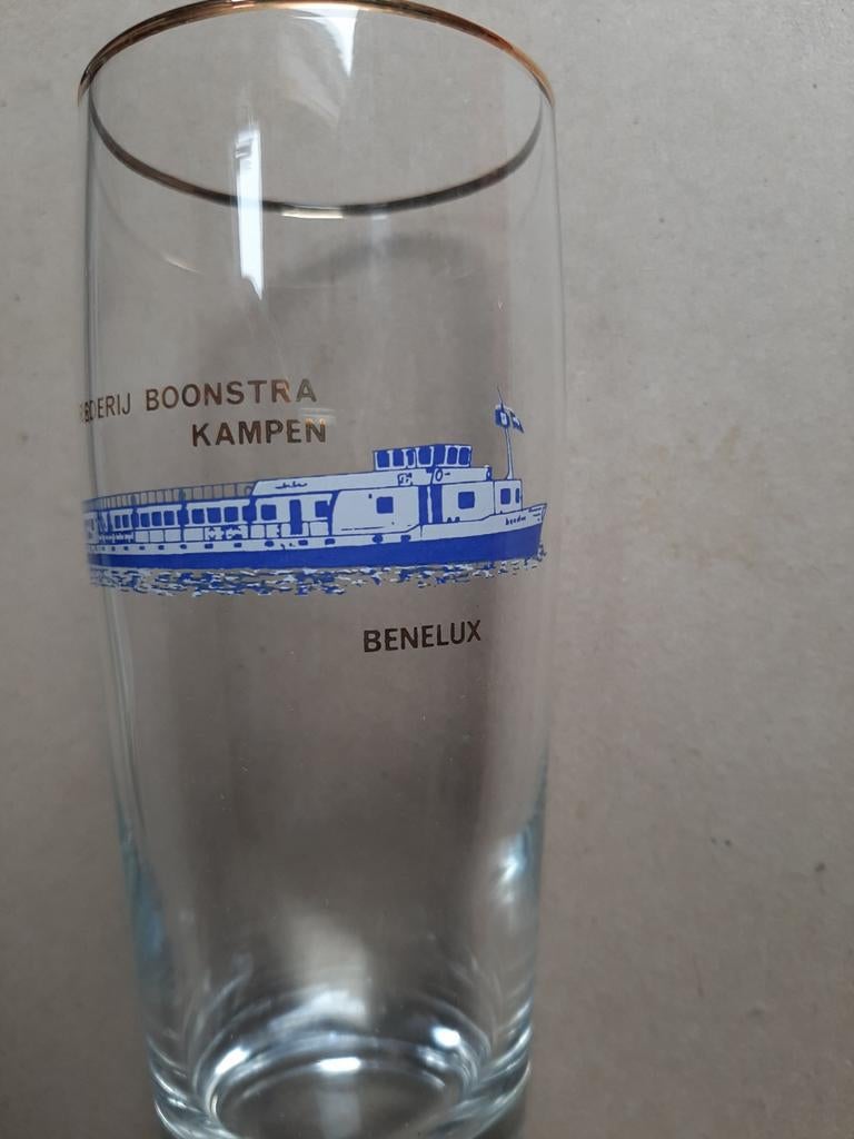 Drinkglas Rederij Boonstra Kampen., Antiek en Kunst, Ophalen of Verzenden