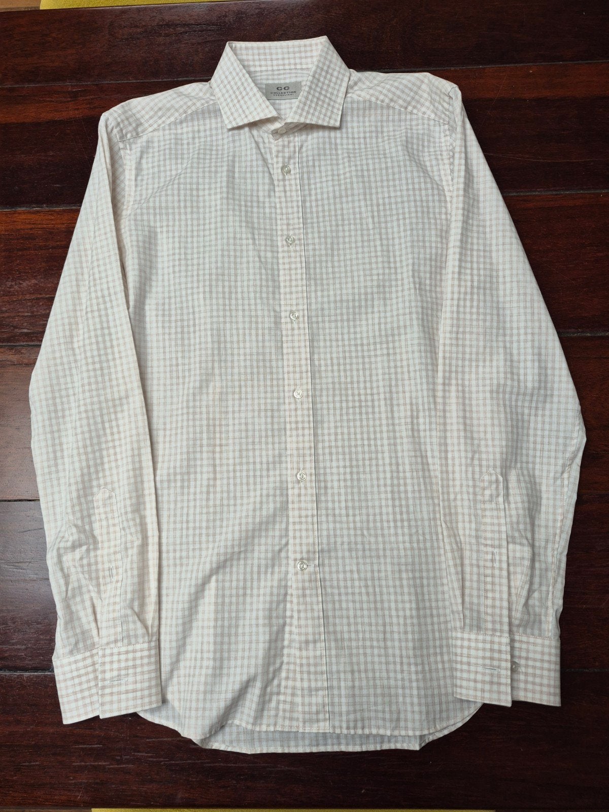Nieuw Corneliani hemd, Maat 39, beige/wit, luxe katoen, Kleding | Heren, Corneliani, Beige, Nieuw, Halswijdte 39/40 (M)