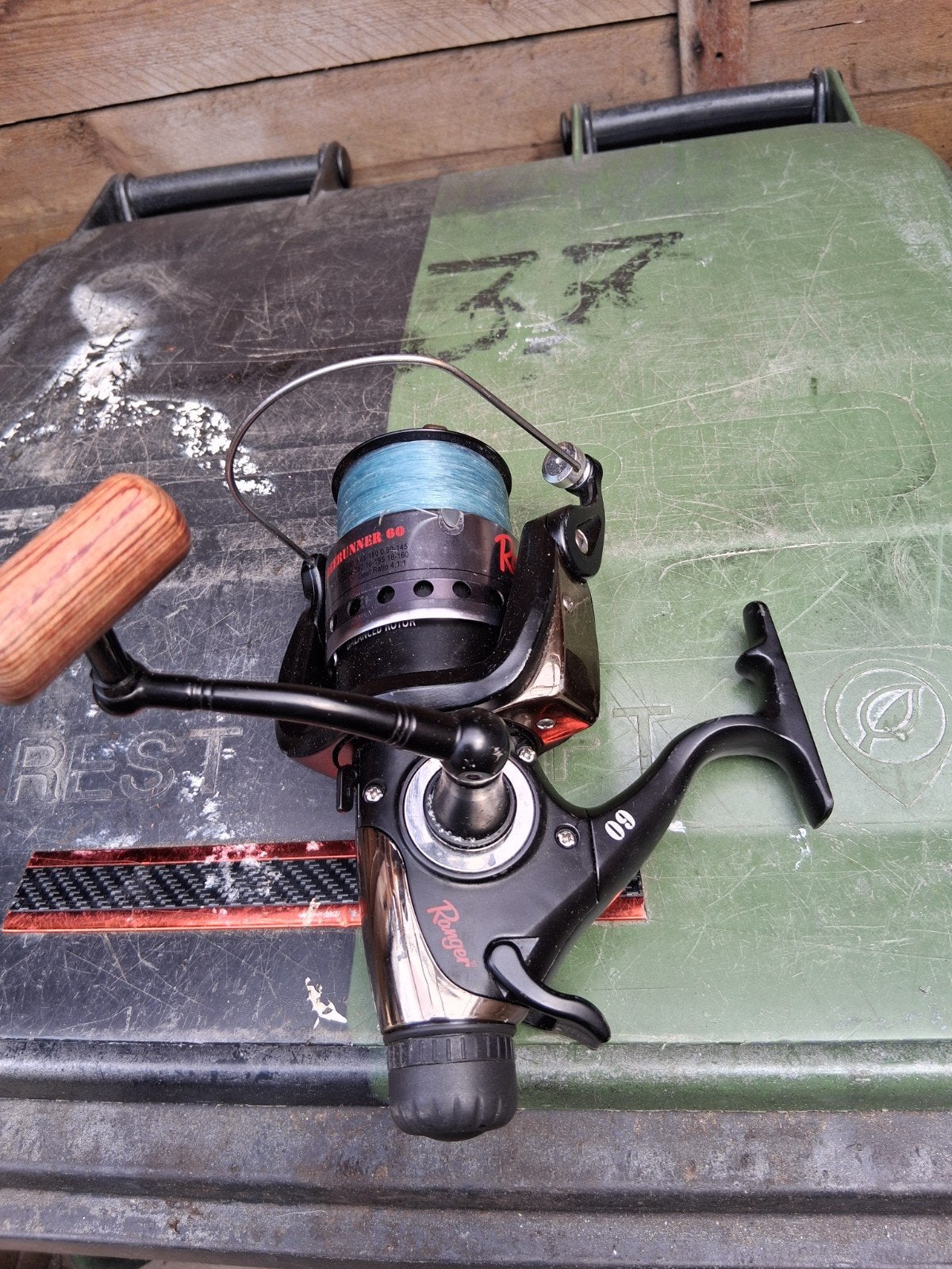 Carper molen met baitrunner, Watersport en Boten, Hengelsport | Algemeen, Ophalen of Verzenden, Zo goed als nieuw, Molen