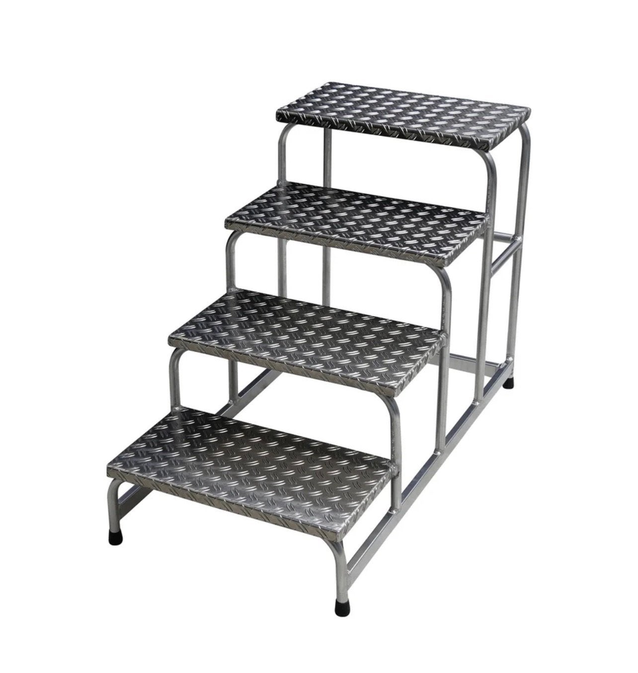 Aluminium trapladder 4 treden, Ophalen, Nieuw