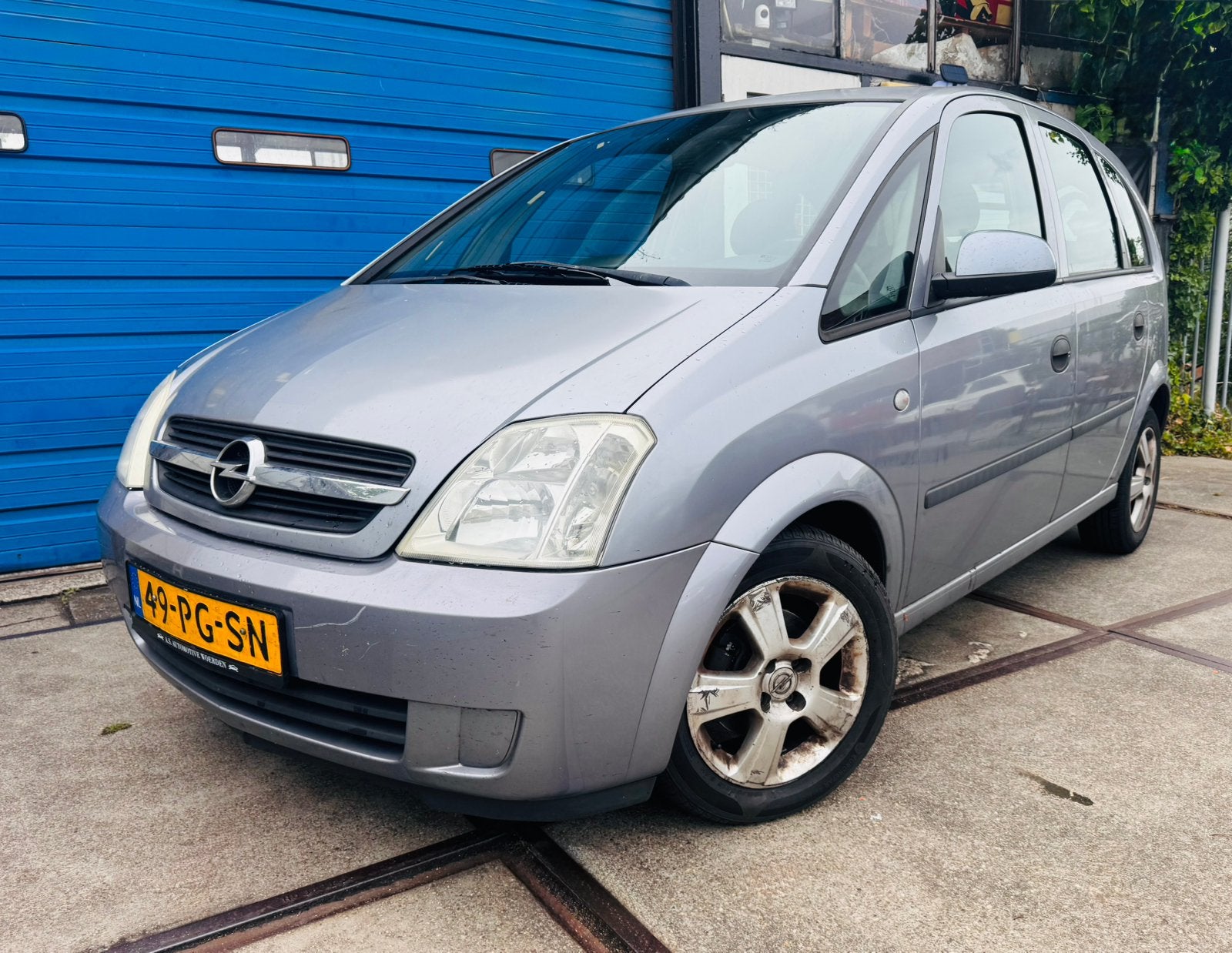 Opel Meriva 1.6 8V 2004 Grijs Airco*Cruise*APK*ElektriRamen*, 4 cilinders, Origineel Nederlands, Handgeschakeld, Meriva