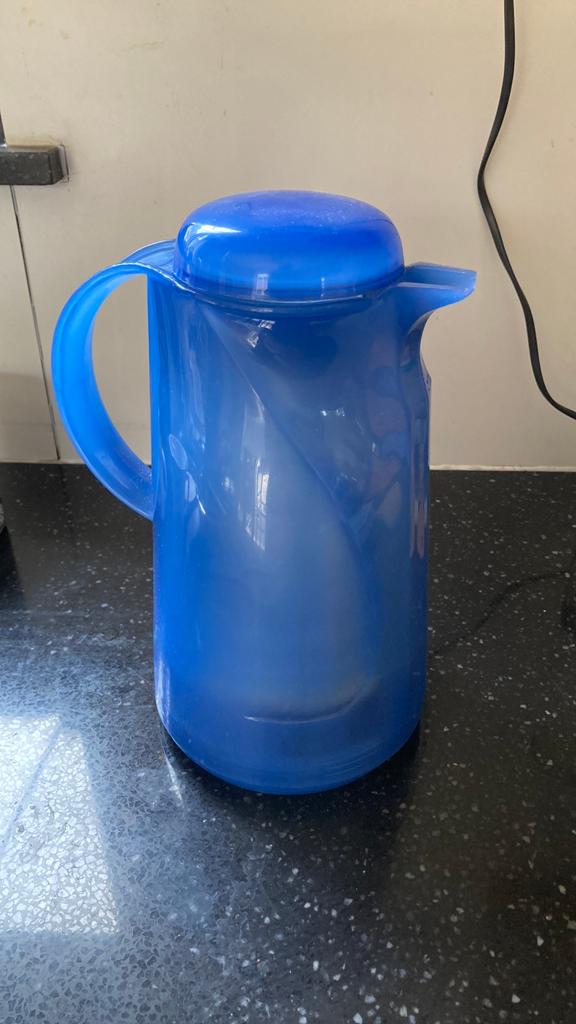 Gratis thermoskan, Huis en Inrichting, Keuken | Tupperware, Ophalen, Gebruikt, Blauw, Overige typen