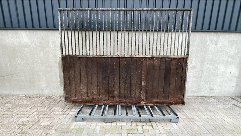 Tussenwand met tralies | 3.000 x 2.250 mm | gebruikt, Weidegang, 4 paarden of pony's of meer