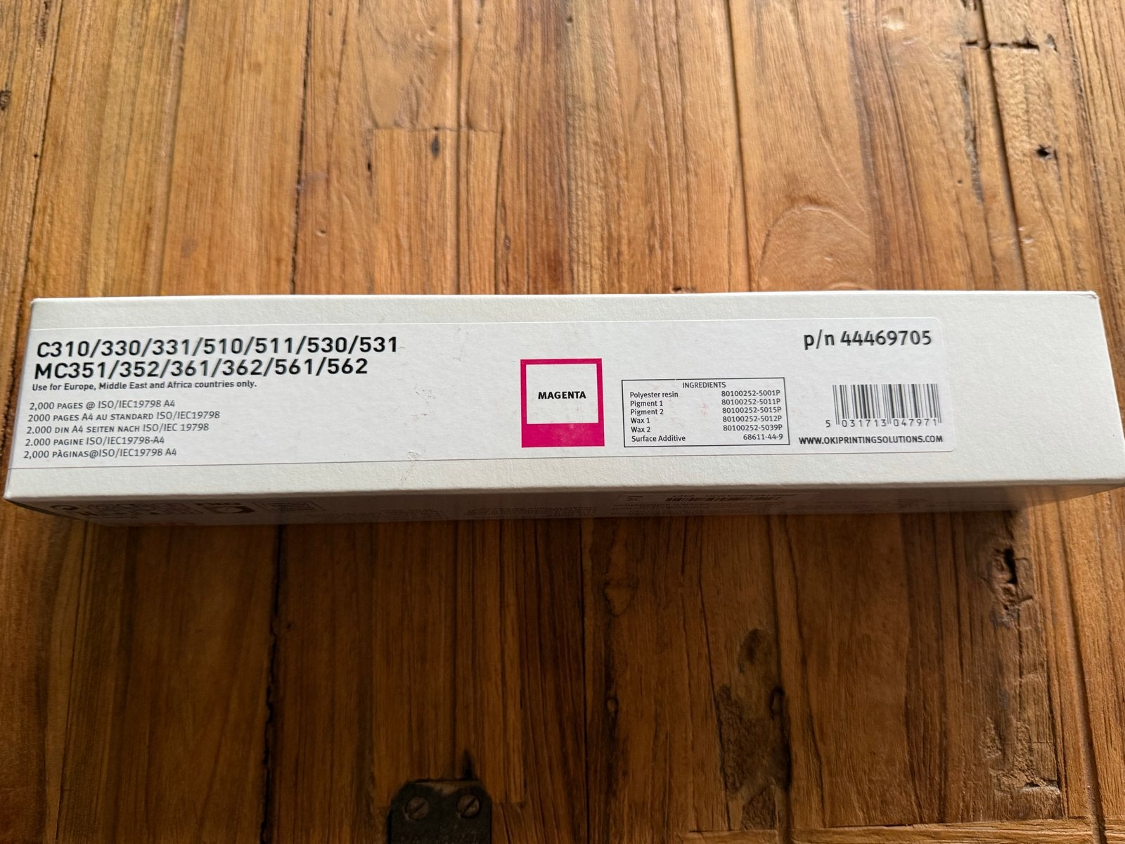 Nieuwe OKI Magenta Toner Cartridge C310/330/351/510/561, Computers en Software, Ophalen of Verzenden, Nieuw, Toner