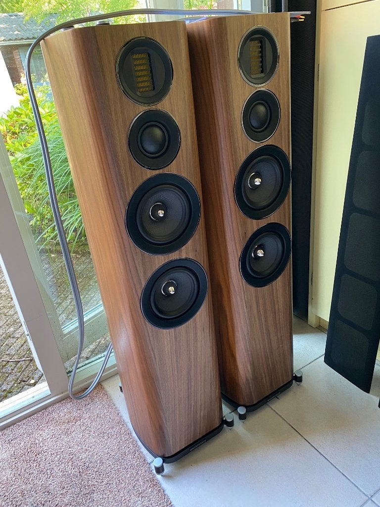Kwaliteitsset vloerstaande speakers met subwoofer, Audio, Tv en Foto, Luidsprekers, Zo goed als nieuw, Vloerstaande luidspreker