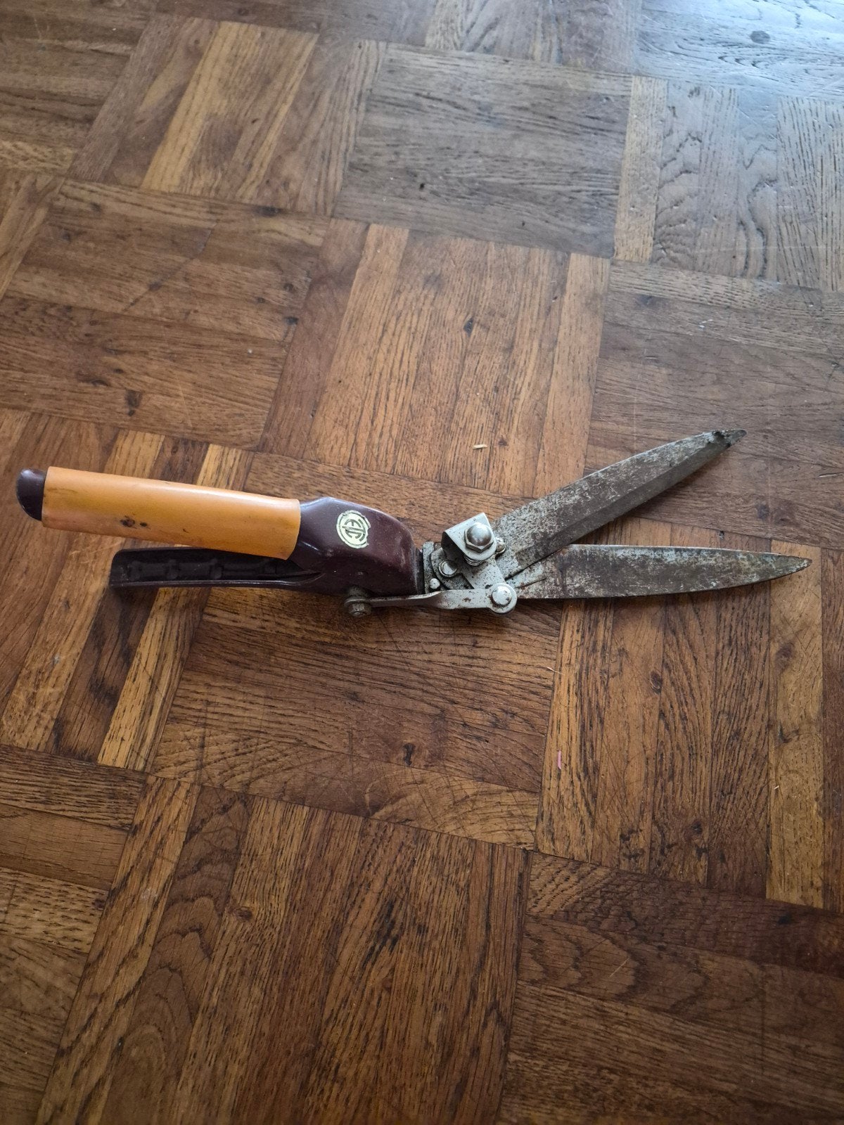 Oude heggenschaar voor tuinwerk, Tuin en Terras, Hand-tuingereedschap, Ophalen, Gebruikt, Overige soorten, Onbekend