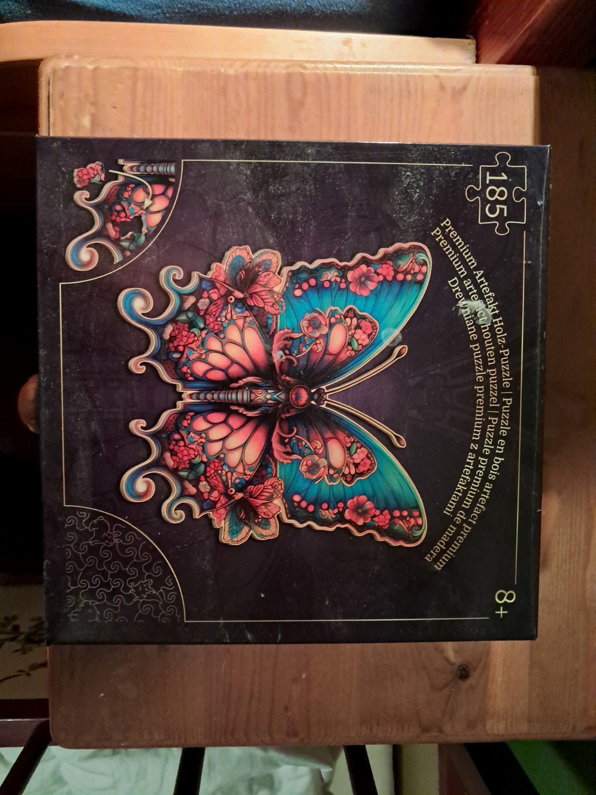 Premium Houten Vlinder Puzzel - 185 Stukjes, Een of twee spelers, Ophalen of Verzenden, Nieuw
