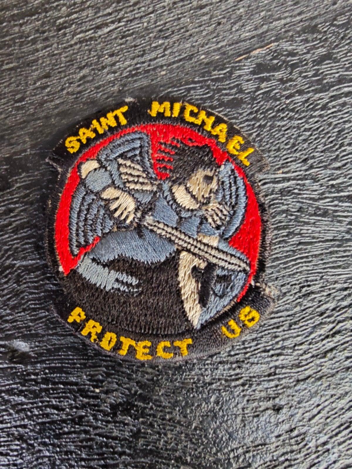 Saint Michael Protect Us (Sint-Michiel bescherm ons) morele, Ophalen of Verzenden, Landmacht, Amerika, Embleem of Badge