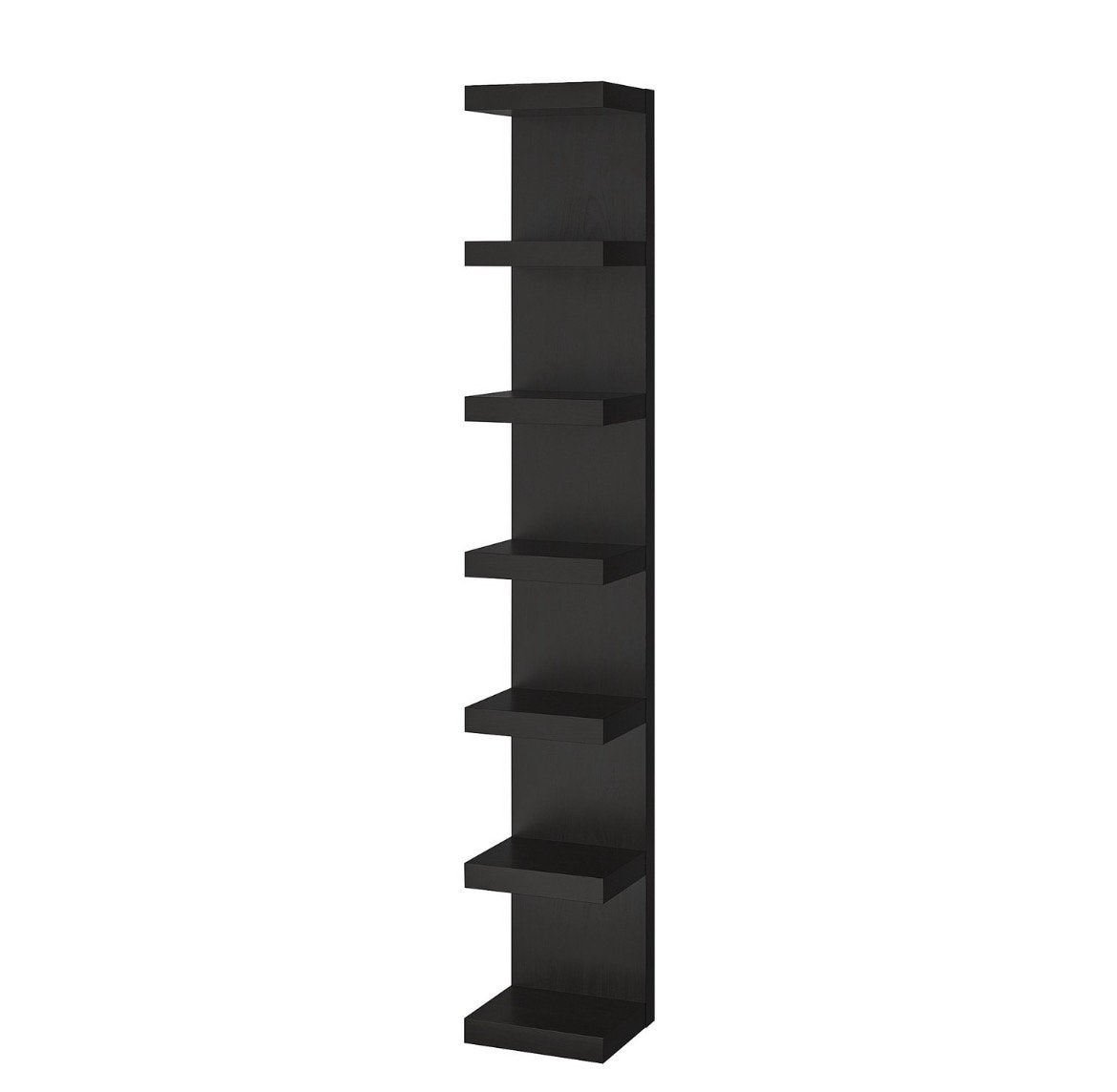 IKEA LACK Wandrek Zwartbruin 30x190 cm, Ophalen, Met plank(en), Minder dan 50 cm, Gebruikt
