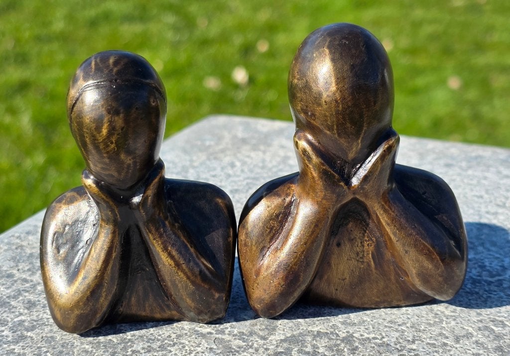 MAN EN VROUW / setprijs / bronzen beeld, Ophalen of Verzenden, Brons, Beeld