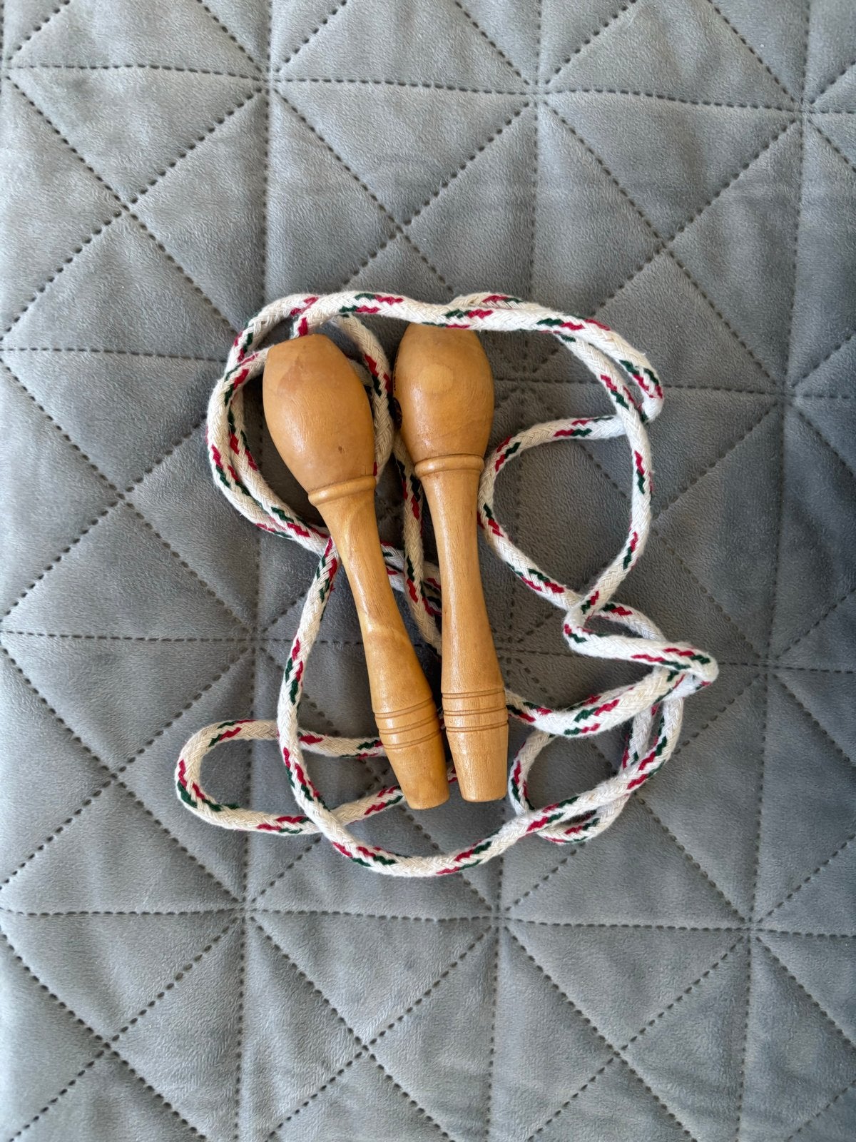 Vintage Houten Springtouw - Klassiek Speelgoed, Ophalen of Verzenden, Gebruikt