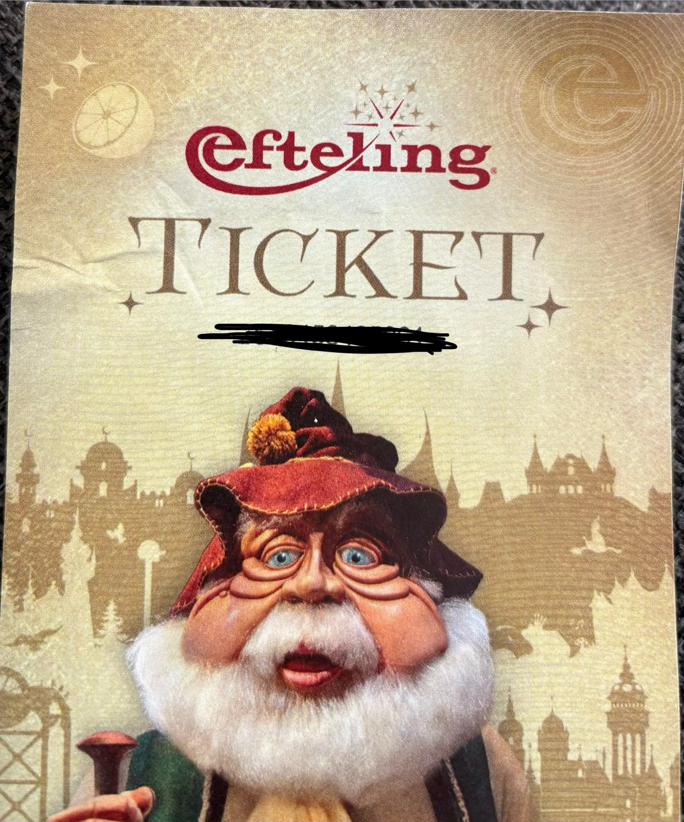 Efteling ticket, Ophalen, Zo goed als nieuw, Overige typen
