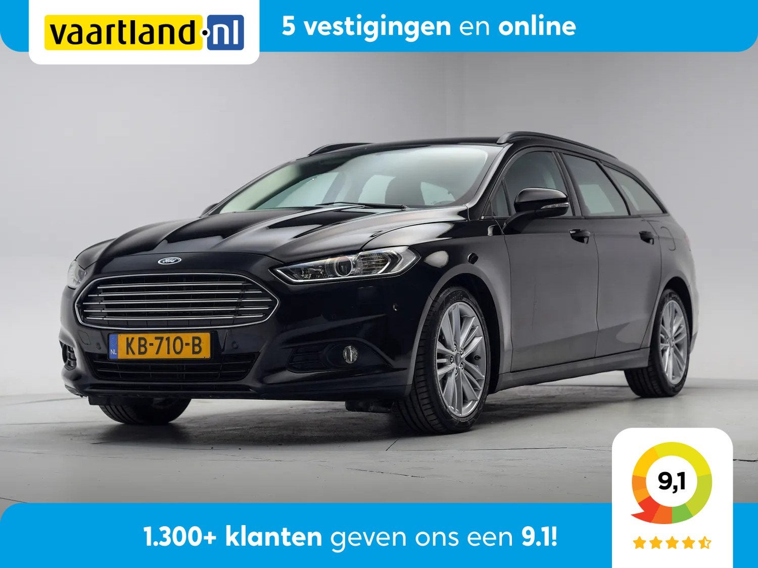 Ford Mondeo WAGON 1.0 EcoBoost Trend [ Distributie vv bij 18, 125 pk, Gebruikt, Mondeo, Zwart