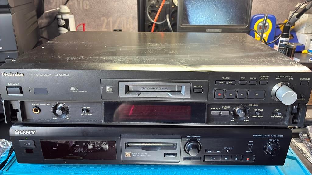 Technics SJ-MD150 MiniDisc Recorder - Werkt Perfect!, Audio, Tv en Foto, Walkmans, Discmans en Minidiscspelers, Ophalen of Verzenden