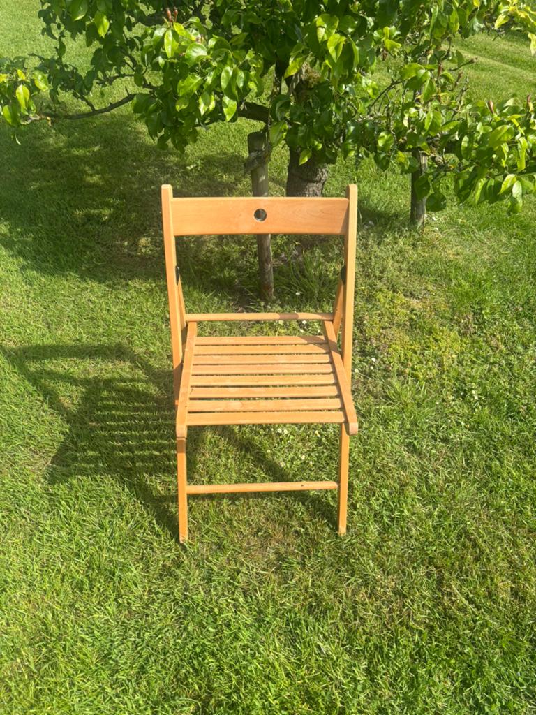 Klapstoeltje, Ophalen, Gebruikt, Hout
