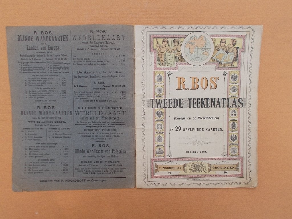 R. Bos' Tweede Teekenatlas 1910 vanaf 10 Euro en ophalen, Antiek en Kunst, Antiek | Boeken en Bijbels, Ophalen