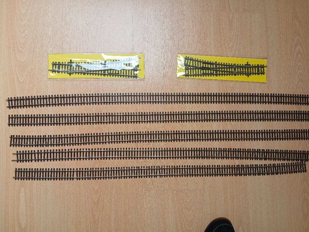 Piko 5 x flexrails en 2 x wissels, Ophalen, Gelijkstroom, Rails, Piko