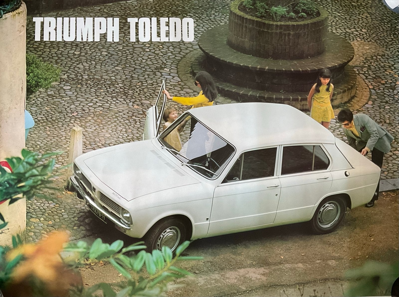 Vintage Triumph Toledo Poster - Originele Reclame, Gebruikt, Rechthoekig Liggend, Ophalen of Verzenden, A1 t/m A3