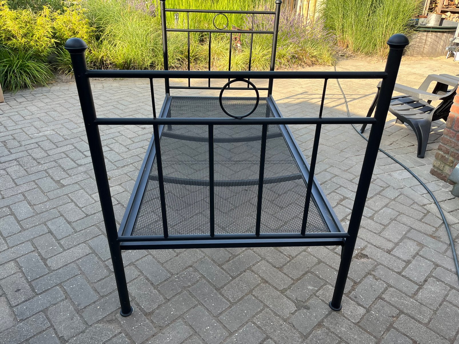 1 pers bed met spiraalbodem. 90x200, Ophalen