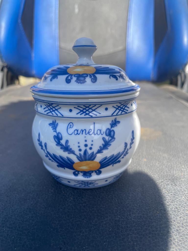 Vintage Delfts Blauw Kruidenpotje 'Canela', Ophalen of Verzenden