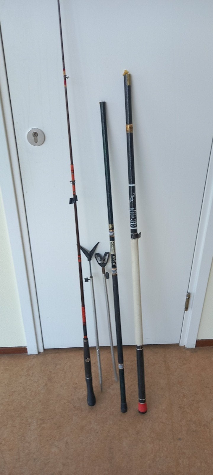 set hengels plus steunen, Ophalen, Gebruikt