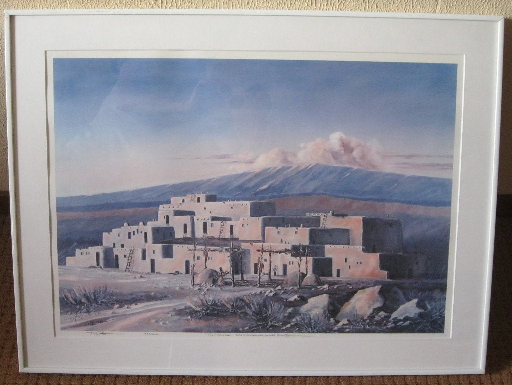 Litho Indiaanse Pueblo, Ophalen, 50 tot 75 cm, Overige typen, Zo goed als nieuw