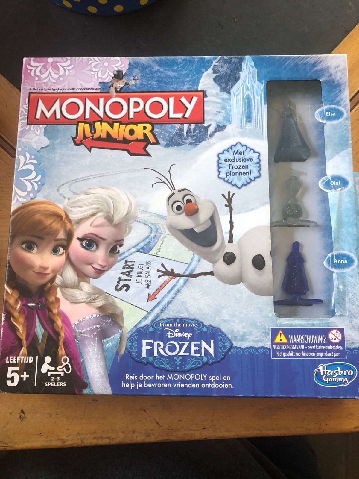 Monopoly Junior Disney Frozen Bordspel, Een of twee spelers, Ophalen of Verzenden, Zo goed als nieuw