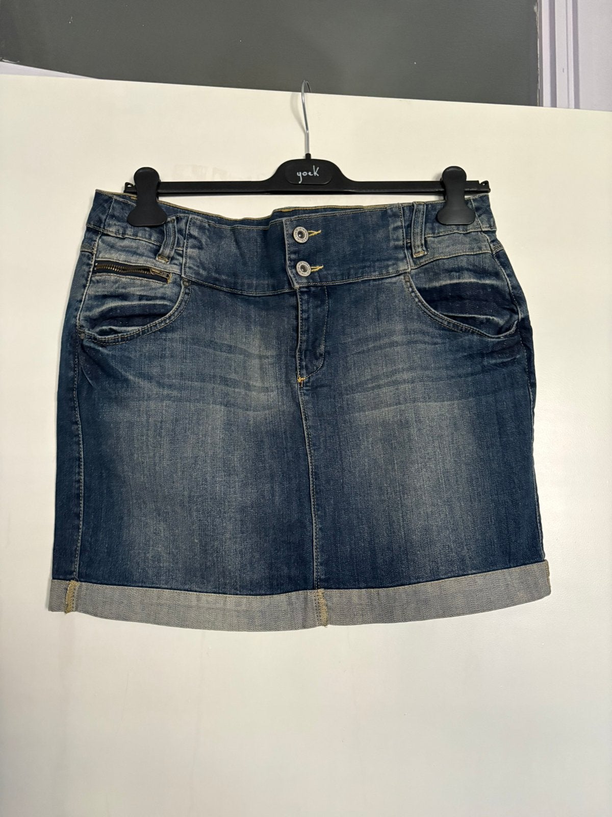 Yaya blauw stretch spijkerrokje, 44/46, Ophalen of Verzenden, Nieuw, Blauw, Rok