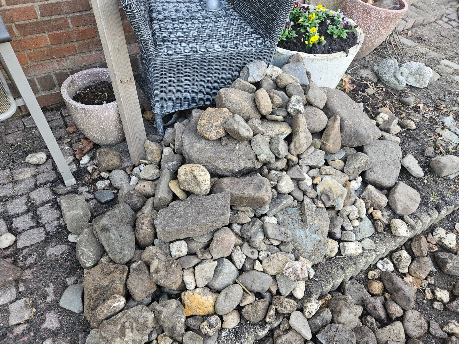 gratis keien, Tuin en Terras, Ophalen, Gebruikt