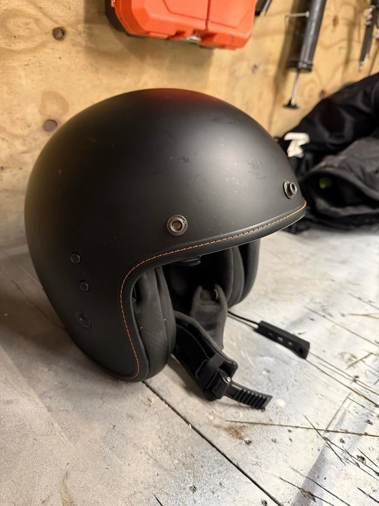 Belfast Scorpion Mat zwarte helm - Maat M, M, Heren, Jethelm, Tweedehands