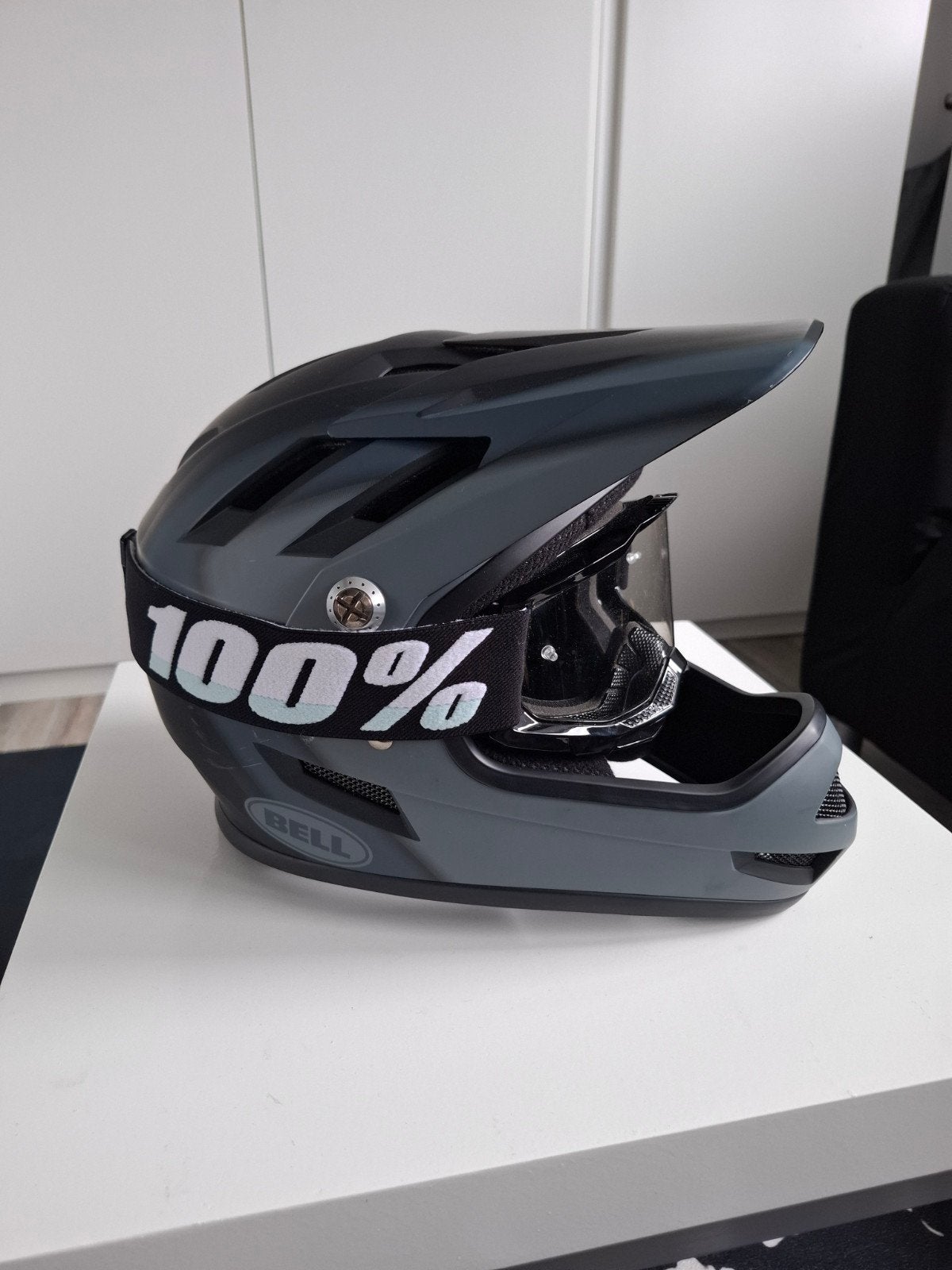 Bell Full-9 Fusion MTB helm met 100% goggles, Ophalen, M, Zo goed als nieuw, Bell