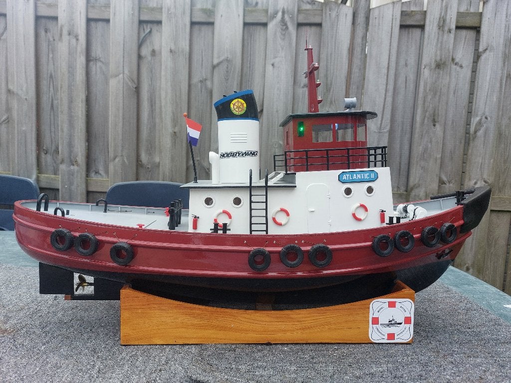 Atlantic 2 harbor  rc sleepboot 76x26cm vaarklaar, Ophalen of Verzenden, Zo goed als nieuw, Groter dan 1:32, Overige merken