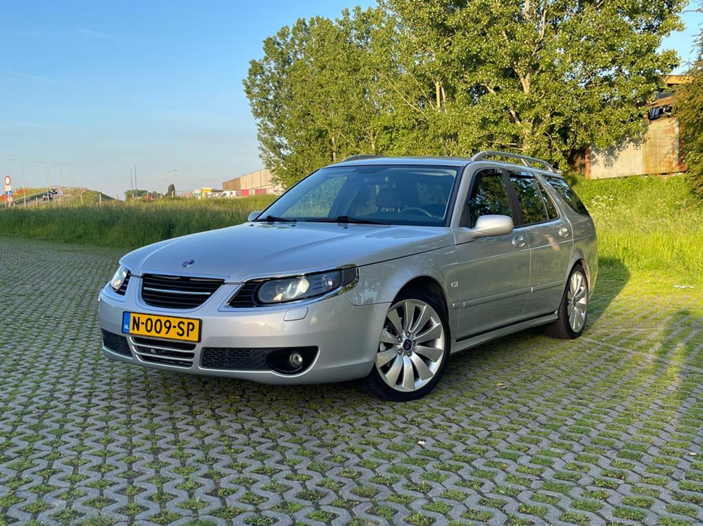 Saab 9-5 2.0t Hirsch AUT *UNIEK*, 1800 kg, Zwart, 4 cilinders, Leder
