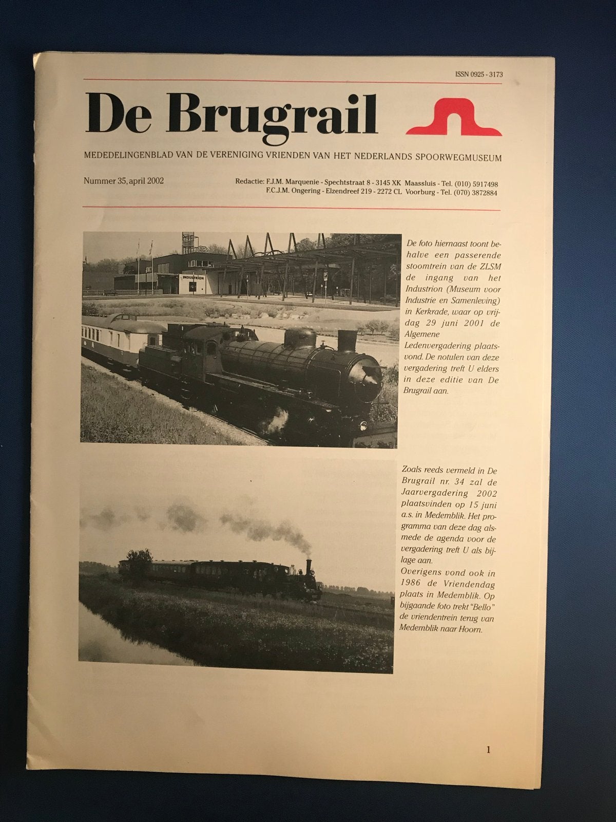 De Brugrail - Nummer 35, april 2002, Ophalen, Gelezen, Overige typen