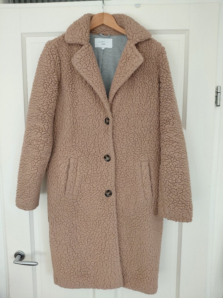 Teddy camel kleurige jas van Costes ~ maat S, Bruin, Ophalen of Verzenden, Costes, Maat 36 (S)