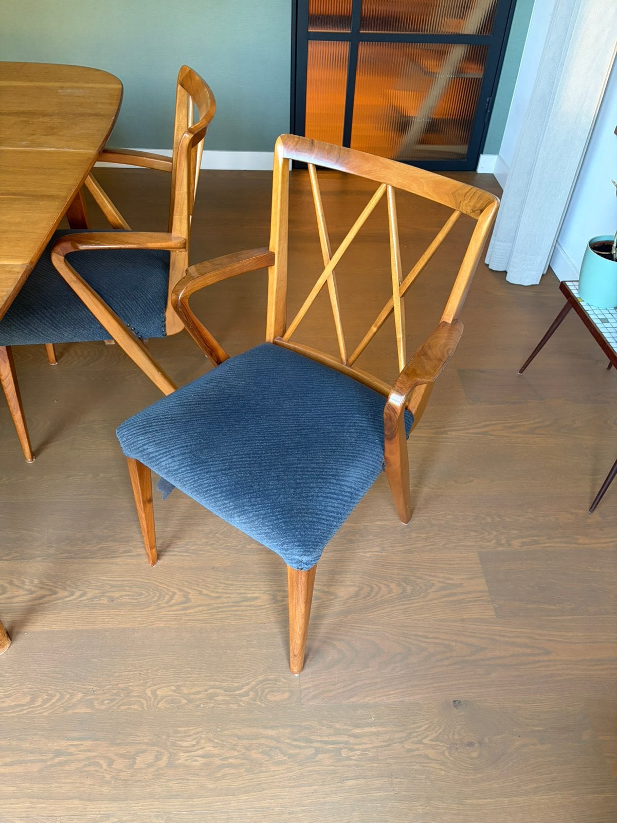 4 stoelen A.A. Patijn voor Zijlstra Joure, Ophalen, Mid century vintage, Gebruikt, Bruin