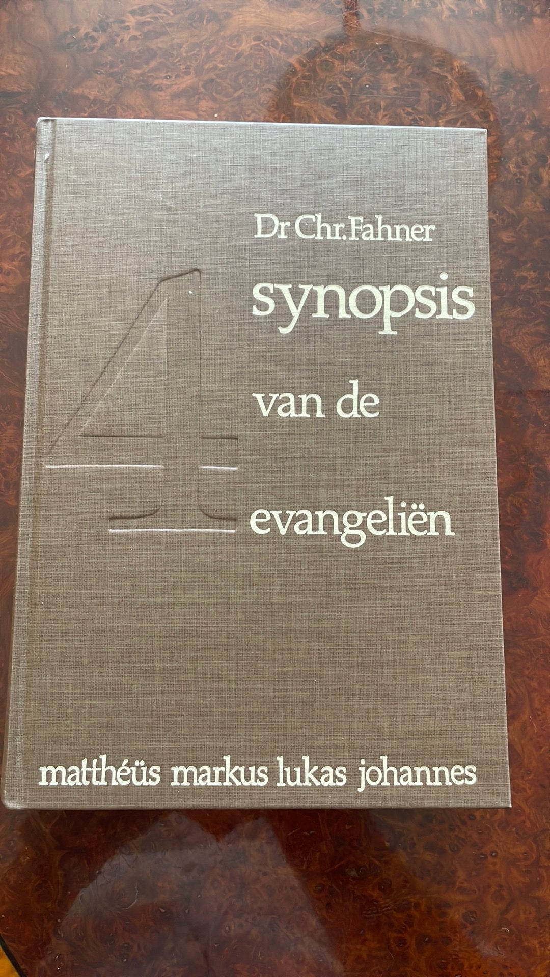 Dr. Chr. Fahner. Synopsis van de evangelien, Ophalen of Verzenden, Zo goed als nieuw