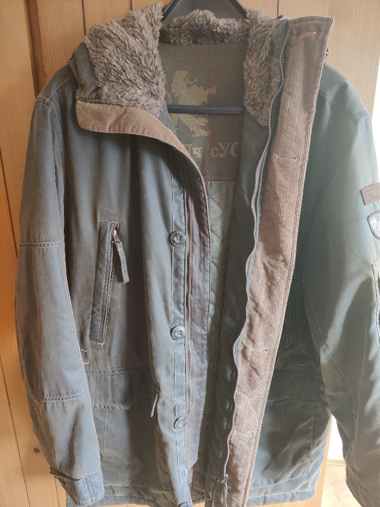Zeer mooie lange heren winterjas/waxcoat, rib, teddy XXL, Kleding | Heren, Ophalen of Verzenden, Gedragen, Overige maten, Bruin