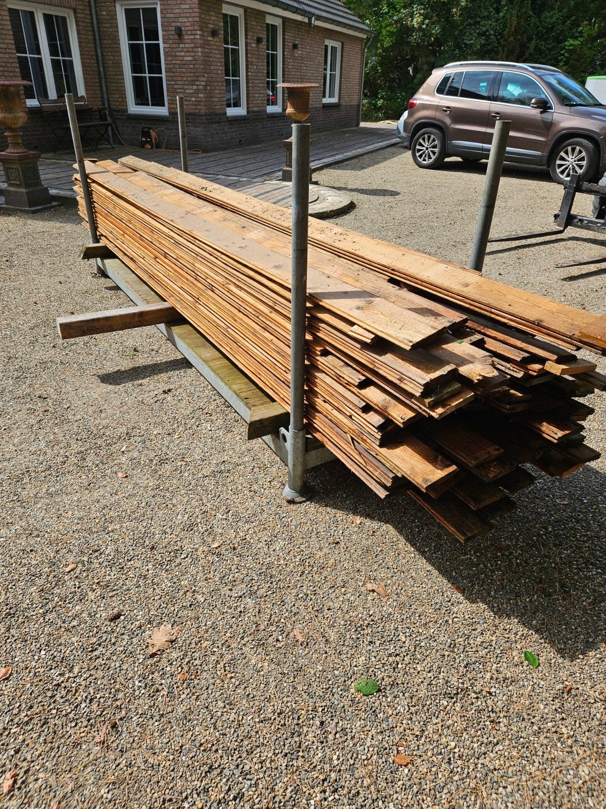 vloerplanken, Doe-het-zelf en Verbouw, Ophalen of Verzenden, Balk, Overige houtsoorten, 50 mm of meer