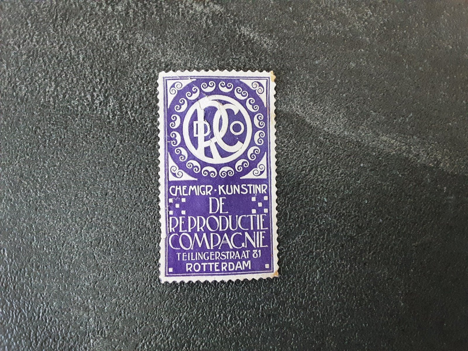 Sluitzegel de Reproductie Compagnie Rotterdam, Verzamelen, Ophalen of Verzenden