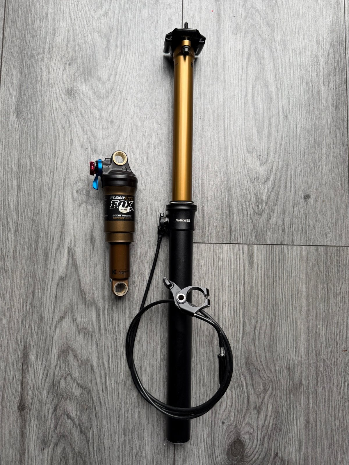 Fox Float CTD Kashima 165x38mm + Fox Transfer dropper 30.9mm, Fietsen en Brommers, Ophalen, Gravelbike, Overige materialen, Overige typen