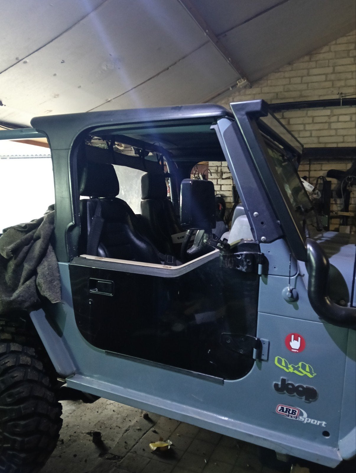 jeep tj Wrangler halve deuren. zwart met beige, Auto-onderdelen, Ophalen, Gebruikt, Jeep