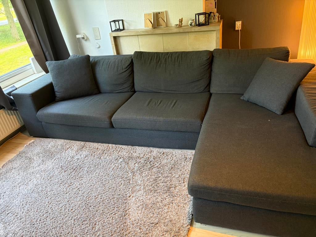 Hoekbank +Longchair L1,84 B92 D176, Ophalen, Gebruikt